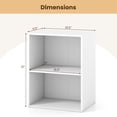 thumbnail image 3 of Costway 2-Cube Bookcase with 5-Position Adjustable Shelf, Anti-Toppling Kits for Study White, 3 of 10