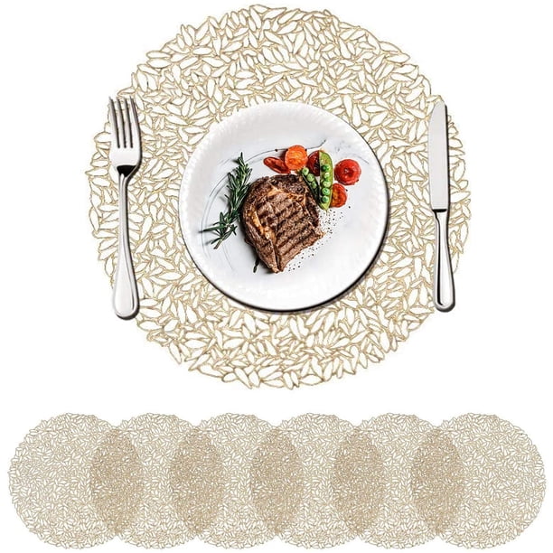 Mantel Individual Redondo Roscado - Gris Oscuro 36cm-6pcs Adepaton WMPH-1326-2