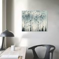 thumbnail image 4 of JEUXUS  Teal Wall Art 100% Landscape Forest on Canvas Original Framed Artwork Gold Bird Birch Tree Artwork White Birch at Night for Living Room Bedroom Office Decor, 4 of 6