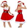 thumbnail image 4 of Disfraz sexy de señorita Santa Claus, traje de Papá Noel para mujer, disfraz de Navidad para mujer, disfraz de señora, trajes rojos, 4 of 5