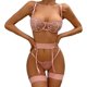 thumbnail image 1 of Zhuge Lenceria Mujer Erótica, Conjunto con Encaje Sexy y Malla Transparente, Para Momentos Íntimos, Talla M Rosa, 1 of 5