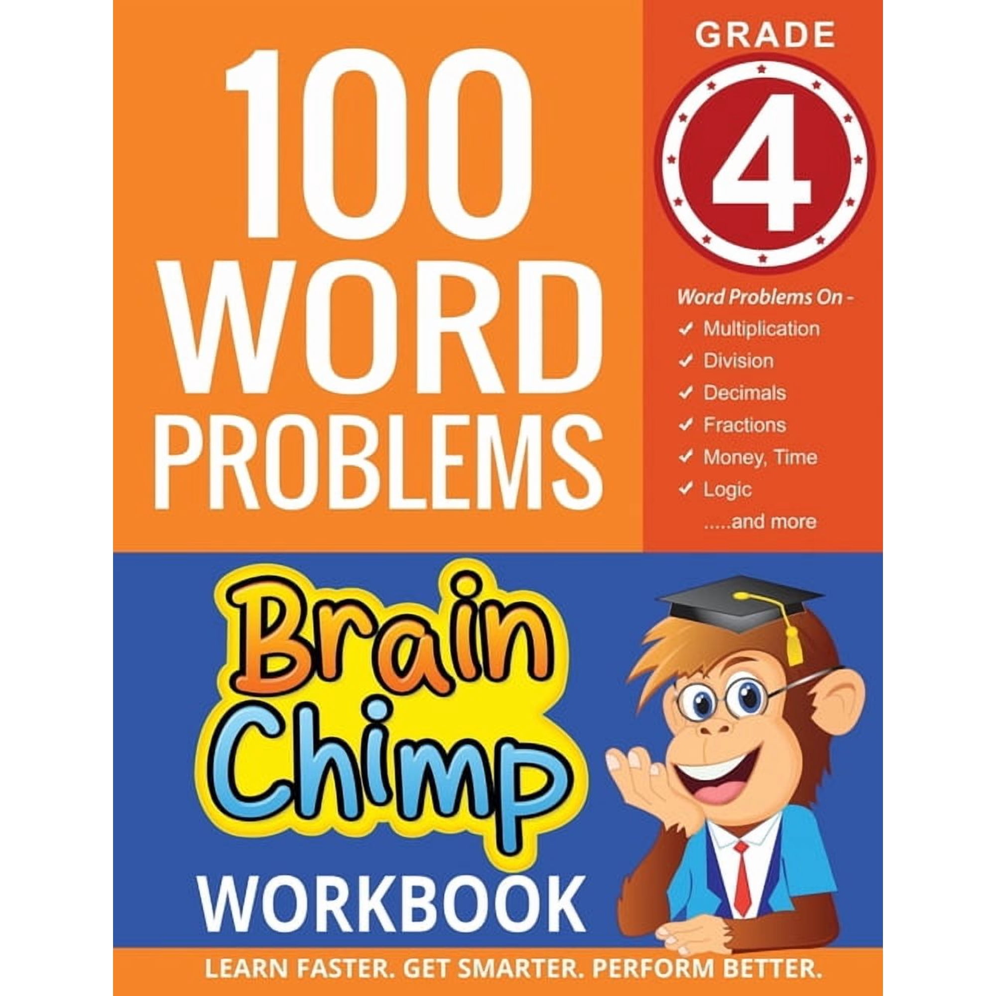 100 Word Problems: Grade 4 Math Workbook, (Paperback)
