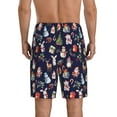 thumbnail image 2 of JUNZAN Christmas Critters Delight Pattern Sleep Pajama Shorts for Men,Men's Pajama Bottoms,Sleepwear,Pj Shorts, 2 of 7