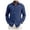 Dark Blue, variant on Mens Polo Breathable Blend Button Down Lightweight Long Sleeve Beach Tops,Black,L