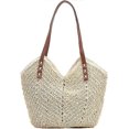 thumbnail image 1 of Tote Bag for Women Large Capacity Summer Beach Travel Handbag Shoulder Bag with Zipper, 1 of 5