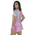 thumbnail image 2 of Just Love Tie Dye Shorts Set for Women 6859-10106-1X (Tie Dye Colorful Swirl Short Sleeve, X-Large), 2 of 3