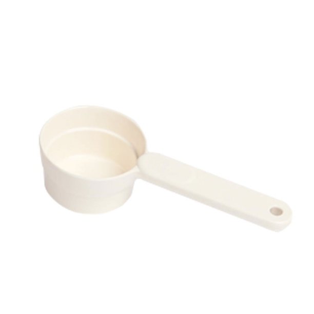 Tazas medidoras de comida para gatos, cómoda cuchara de mango largo para perros, gatos, hurones y conejos, cuchara de alimentación para mascotas, apta para lavavajillas (blanca)