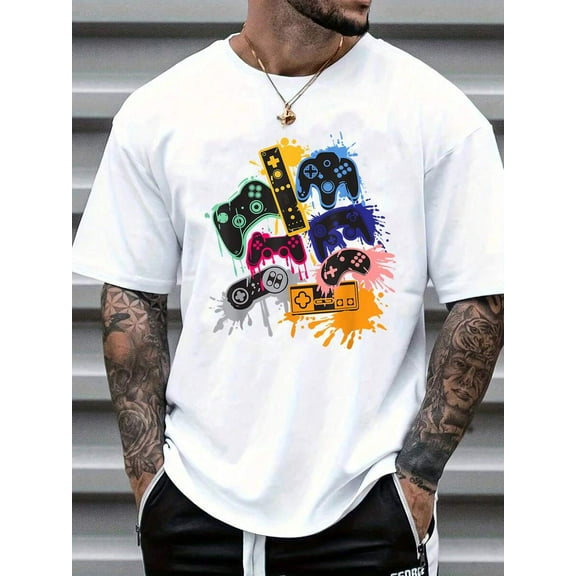 Men's Game Console Printed Short Sleeve T-Shirt