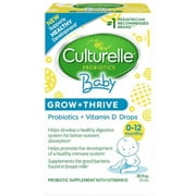 Culturelle Baby Grow + Thrive, Probiotic + Vitamin D Drops, 0.30 oz (Pack of 2)