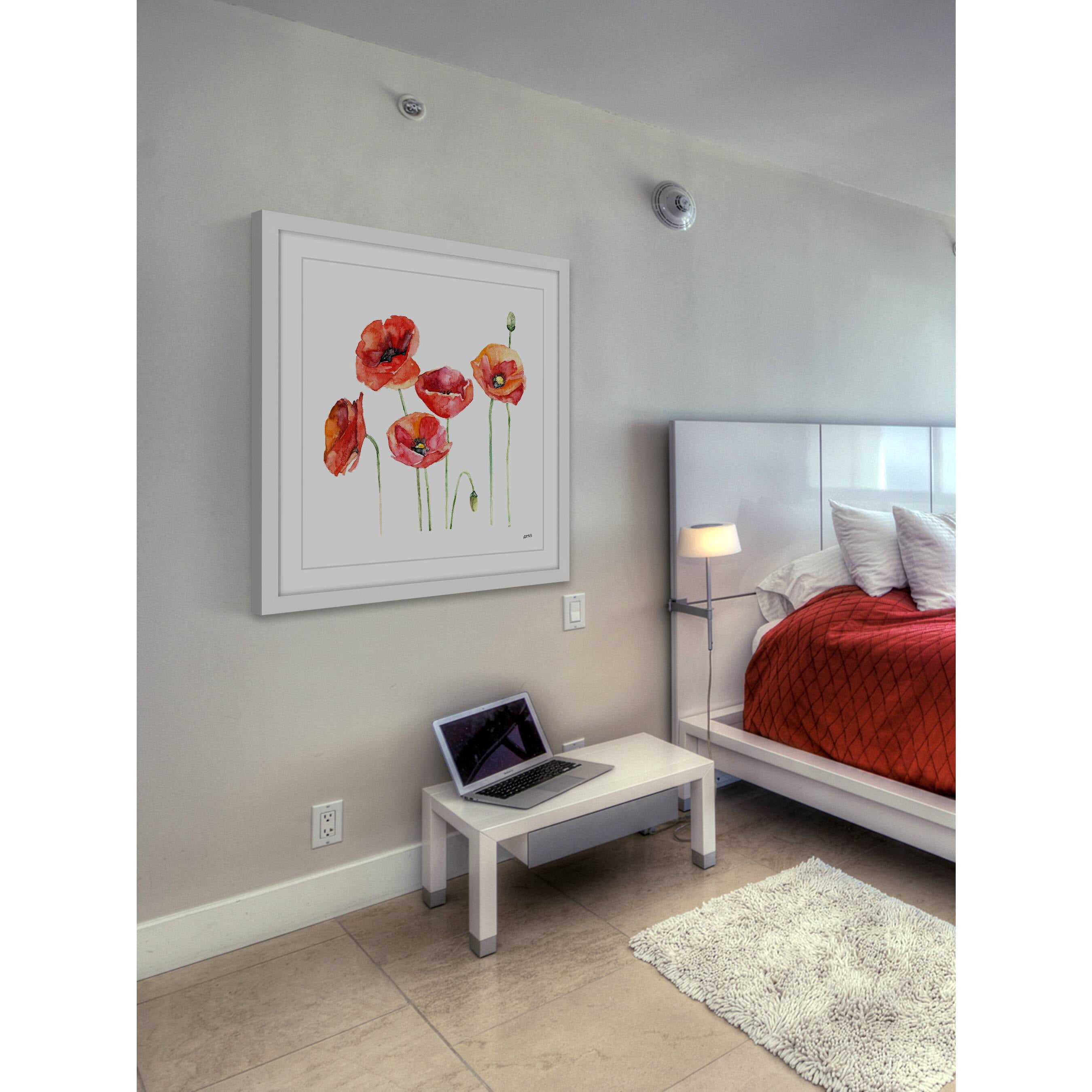 "Poppie Field" Framed Painting Print