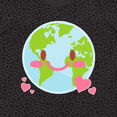 thumbnail image 4 of Inktastic Happy Earth Day with Hearts Women's Plus Size T-Shirt, 4 of 5
