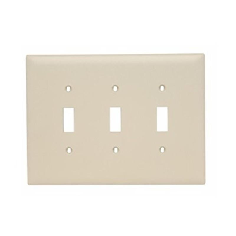Wall Plate 3G O/S 2 Tog Ivory Legrand Standard Receptacle Plates TPJ3I