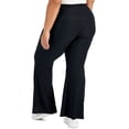 thumbnail image 3 of Derek Heart Women's Trendy Plus Size Pull-On Flare Pants Black 3X B4HP, 3 of 3