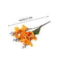 thumbnail image 2 of Spring Artificial Magnolia Silk Flower Branches, Spring Decorations for Home Realistic Faux Magnolia Blooms, Soft Silk Fabric Floral, Durable Home Tabletop Window Decor Accent, 17.3in, Orange, 2 of 7