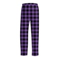 thumbnail image 4 of TQWQT Purple Plaid Pajama Pants Women Comfy Pjs Pants Cute Bottoms Buffalo Plaid Christmas Matching Spring Pjs Cute red Drawstring Sleepwear 3XL, 4 of 7