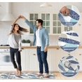 thumbnail image 6 of Coastal Kitchen Rugs Set of 2 Beach Kitchen Mats for Floor Cushioned Anti Fatigue Kitchen Floor Mat Fish Pattern Waterproof Non-Slip Comfort Standing Mat for Kitchen Sink, 17.3x28+17.3x47 Inch, Blue, 6 of 6