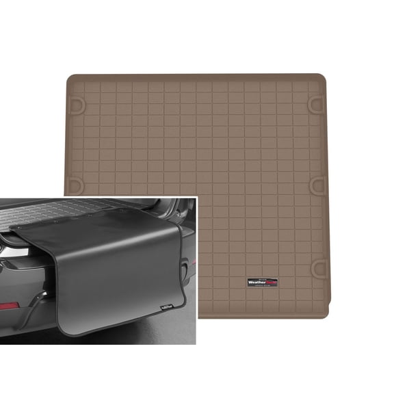 WeatherTech Cargo Trunk Liner compatible with Range Rover PHEV - Behind 2nd Row w/ Bumper Protector Tan