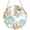 Teal, variant on Green Coastal Seashells Round Front Door Welcome Sign, 7.8 Inch Wall Hanging Decor for Indoor Outdoor, Nautical Brown Coral Starfish Home Porch Hanger Decorations for Holiday Gift