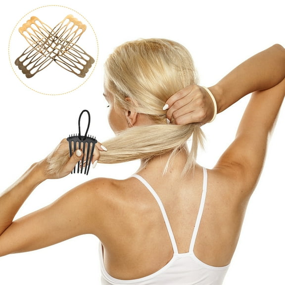 FRCOLOR Vintage Hair Side Combs Iron Versatile Accessory Women Everyday Use 10pcs