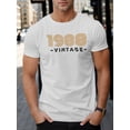 thumbnail image 1 of Camiseta de manga corta con estampado vintage de 1988 para hombre, informal, de cuello redondo, cómoda y transpirable, ideal para adultos, hombres, mujeres, adolescentes, jóvenes y uso informal., 1 of 5