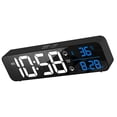 thumbnail image 3 of Inteprter Despertador LED Pantalla digital Termómetro recargable Reloj de temperatura de repetición ajustable con modo de repetición Electrodomésticos Englisch schwarz Inteprter HA007072-01B, 3 of 6