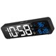 thumbnail image 2 of Moyic Despertador de música, pantalla LED Digital, termómetro recargable, tiempo ajustable, reloj colgante de pared, reloj de Control de voz, 2000mAh Electrodomésticos Englisch schwarz Moyic HA007072-01B, 2 of 6