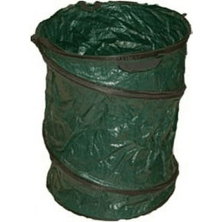 Collapsible Trash Can- Pop Up 33 Gallon Trashcan for Garbage With Zippered  Lid By Wakeman Outdoors -Ideal for Camping Recycling and More (Green)