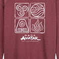 thumbnail image 3 of Avatar - The Last Airbender - Four Elements Inverse - Women's Lightweight French Terry Long Sleeve Shirt, 3 of 5