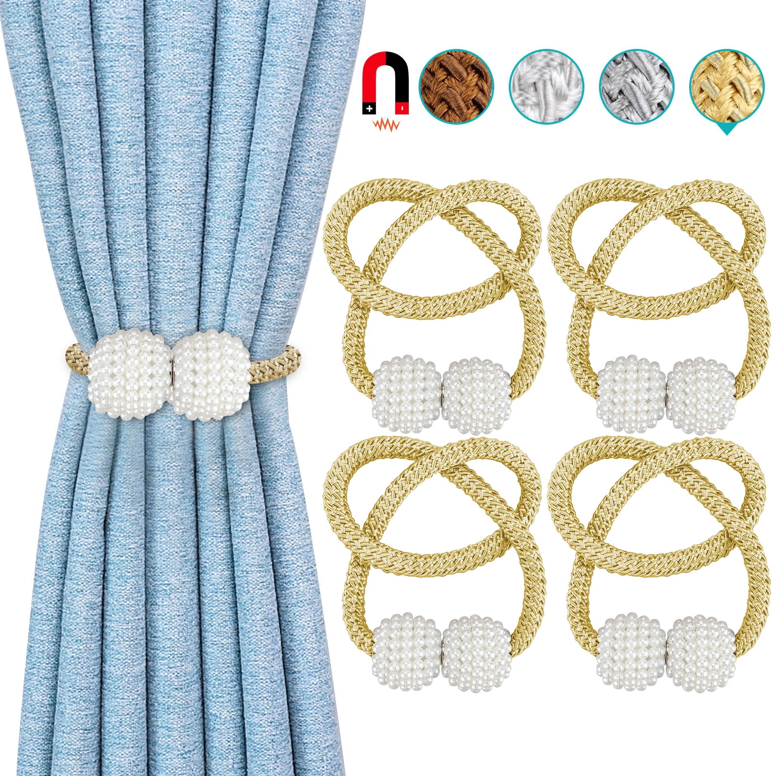 2Pcs Strong Magnetic Ball Curtain Tiebacks Tie Backs Buckle Clips Holdbacks Clip 2Pcs Strong Magnetic Ball Curtain Tiebacks Tie Backs Buckle Clips Holdbacks Clip