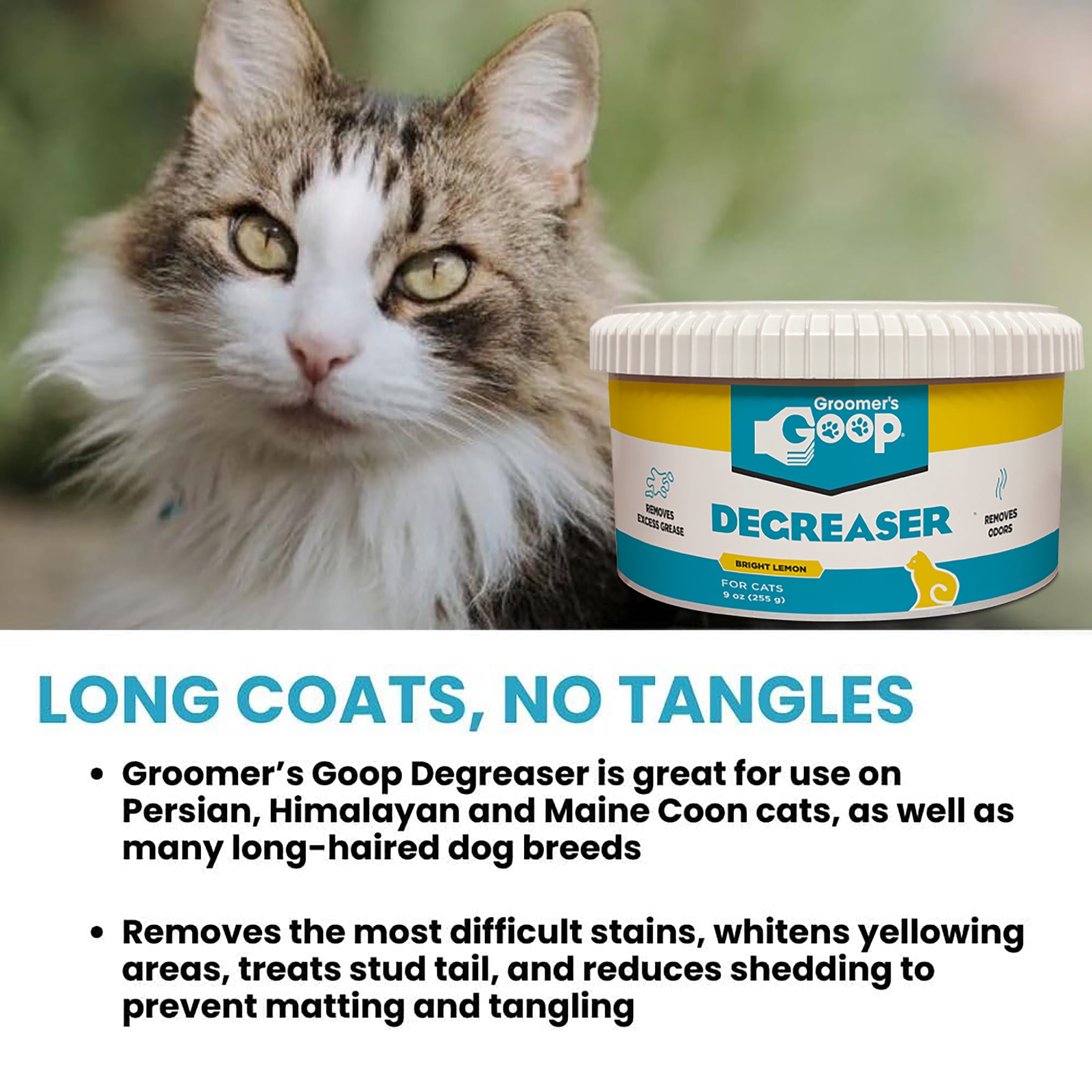 Groomer's Goop Cat Degreaser for Oily Coats, 9 oz