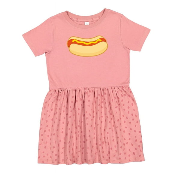 Inktastic Funny Hot Dog Girls Toddler Dress