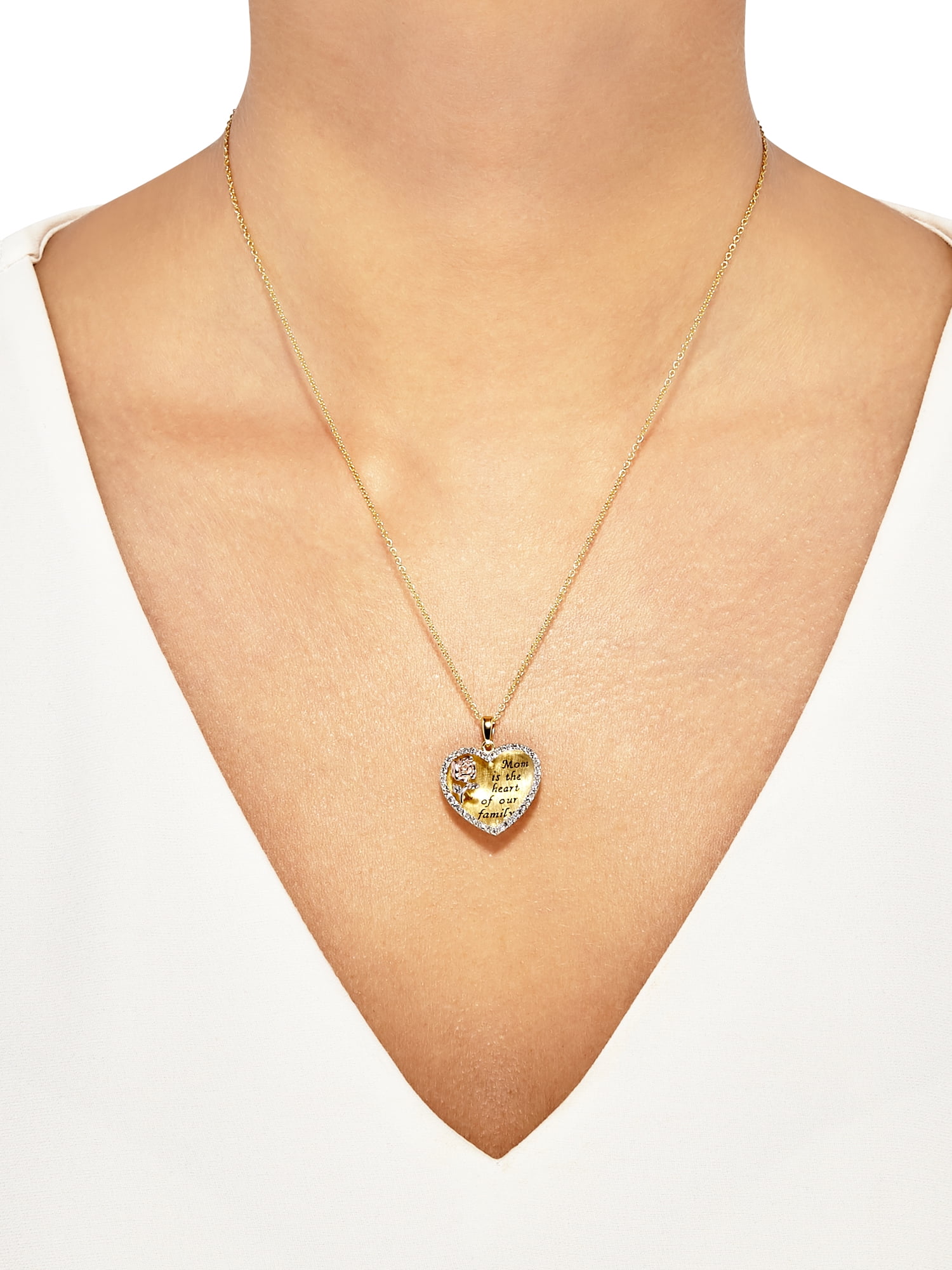 mom heart necklace walmart