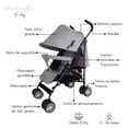 thumbnail image 3 of Carriola Plegable con Cubre-pies Aquila Gris Hasta 15 Kg, 3 of 5