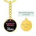 thumbnail image 5 of Dog Mom Keyring Rafeiro Do Alentejo Mama Circle Keychain Stainless Steel or 18k Gold, 5 of 12