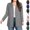 Gray, variant on UQJfacai Lightweight Tunic Cardigan For Women Long Sleeve Open Front Cardigans Fall Elegant Outwear