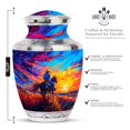 thumbnail image 2 of SUBSH Cowboy Urn - Cremation Urns - Urn for Dad - Cremation Urn Human Ashes - Cremation Urn for Adults (10 inch Pack of 1), 2 of 2