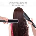 thumbnail image 4 of Cross-border popular Hair Straightener Brush Negative ion straight hair comb curling straight dual-purpose hair iron green (US standard flat plug), 4 of 5