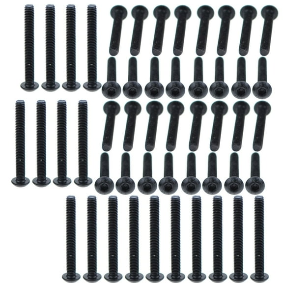 High-Strength Black 10.9 Grade Carbon Steel Round Head Hex Socket Screws M5X55(50pcs)