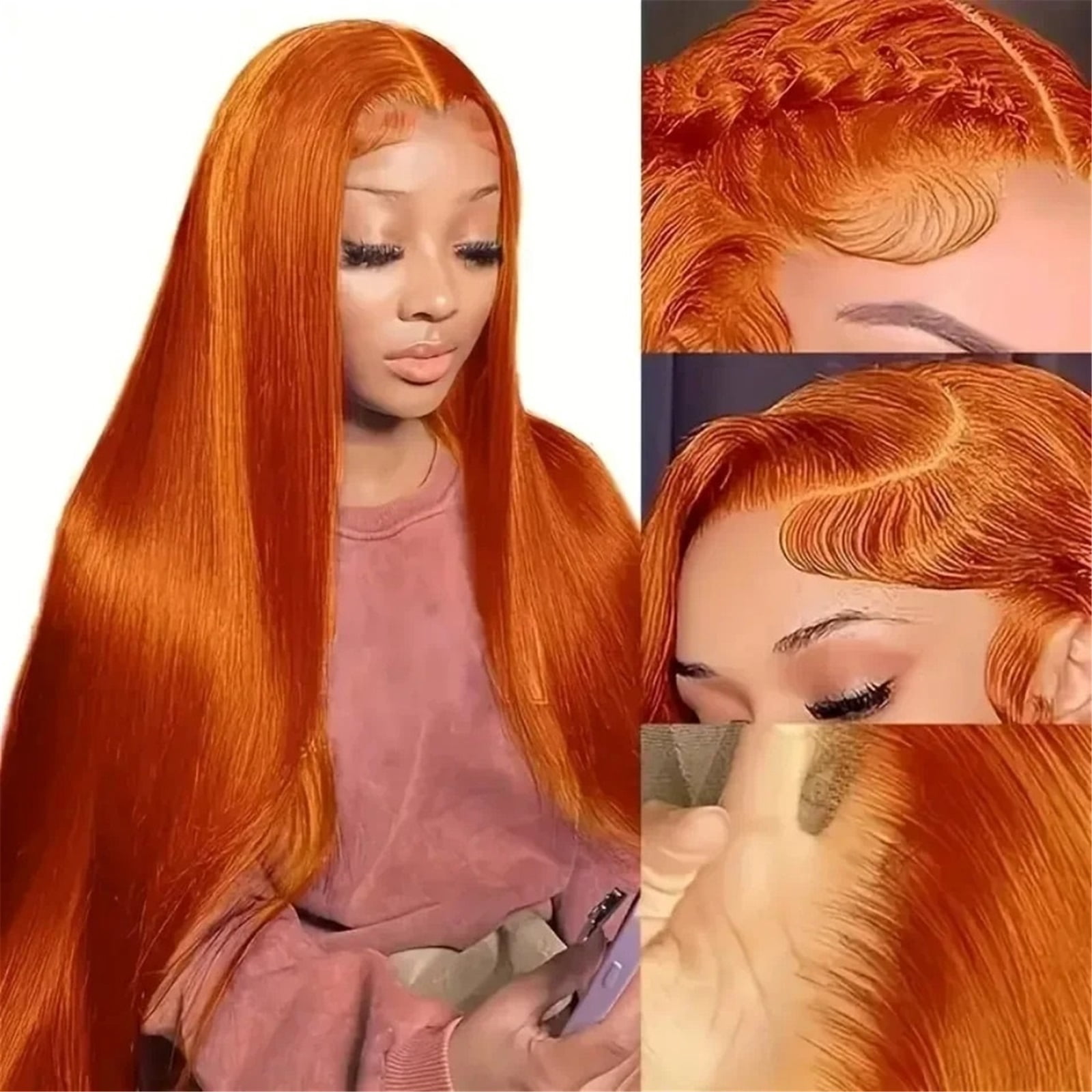 Straight Human Hair Wigs 13X4 Hd Lace Frontal Wig 230% Density Preplucked for Women