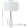 thumbnail image 3 of Evelyn&Zoe Killian 25.5" Modern Marble and Metal Table Lamp with White Drum Fabric Shade, 3 of 7