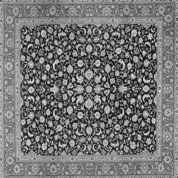 Ahgly Company Indoor Square Persian Gray Traditional Area Rugs, 4' Square