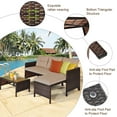 thumbnail image 5 of Costway 3PCS Outdoor Rattan Sofa Set, 5 of 7