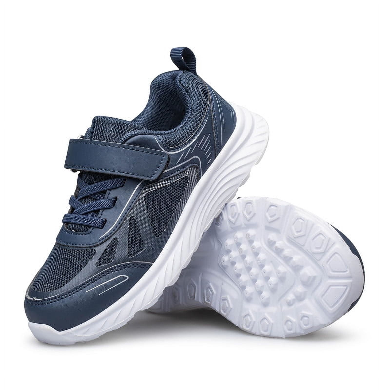 YHOON Boys Girls Shoes Slip on Lightweight Running Tennis Sneakers Walking School Kids Shoes Navy Blue Toddler Size 7.5