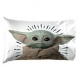 thumbnail image 4 of Baby Yoda Powerful Child 3-Piece Kids Twin/Full Sheet Set, Microfiber, White, Star Wars, 4 of 8