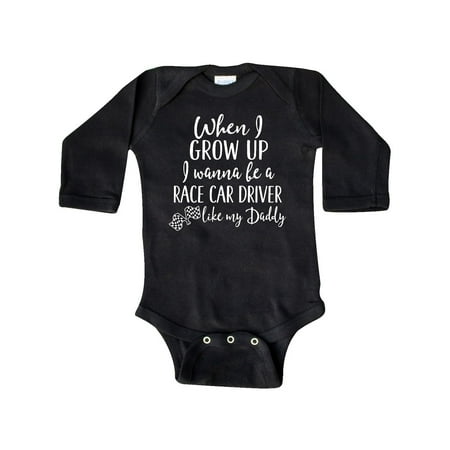 

Inktastic Future Race Car Driver Like Daddy Gift Baby Boy Long Sleeve Bodysuit