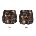 thumbnail image 3 of Gukieu Vintage Gentleman Duck Print Women's Sports Shorts with Drawstring Elastic Waistband for Running, Yoga, Fitness-X-Large, 3 of 7