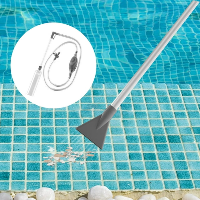 YAOMOBB Siphon Vacuum Cleaner Swimming Pool Vacuum Cleaner Clear Siphon Hose Adjustable Valve Detachable Nozzle Adapters