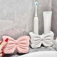 thumbnail image 4 of Butterfly Toothbrush Holder Rack, Cute Bow Design Wall-Mount Organizer for teen Bathroom, Food-Grade Plastic with Anti-Slip Suction Base, Holds Brushes Toothpaste Razors, Fun Decor, 1 Toothbrush Rack, 4 of 9