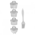 thumbnail image 4 of Egg Cooker, 4Pcs Durable Pudding , Food-grade Plastic For Home Making Desserts Kitchen Gray, 4 of 8
