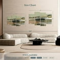thumbnail image 4 of Elephant Stock Refracted Horizon I Wall Art - Horizontal Multi Panel Canvas - Living Room Wall Decor - Abstract Multi Panel - Orange And Green Decor By Jennifer Goldberger - 68" x 42", 4 of 8